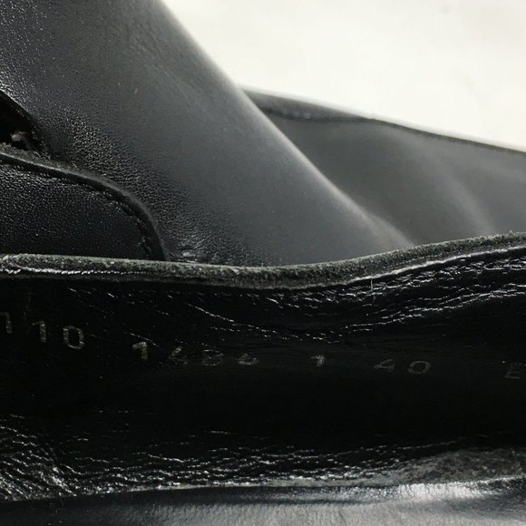Men\'s VINTAGE Gucci Slip On Loafers Dress Shoes Size 40 E/7 E Wide Black Leather main image 4